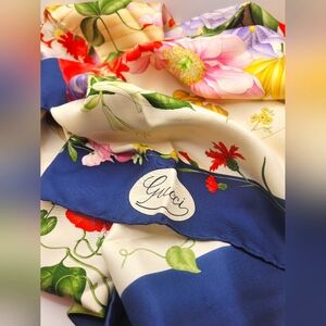 Gucci Silk Floral Sqare Scarf